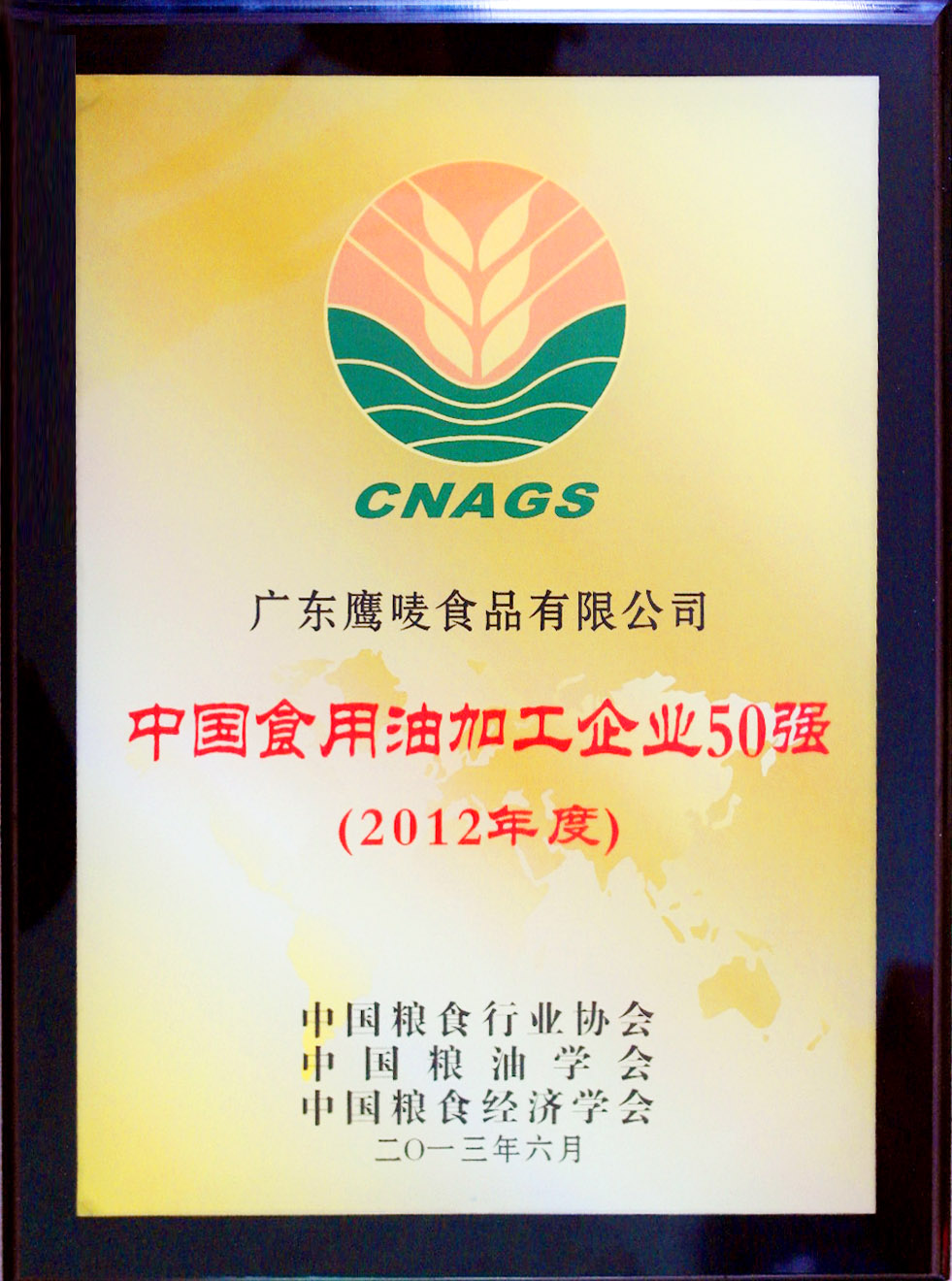 中国食用油加工企业50强（2012）