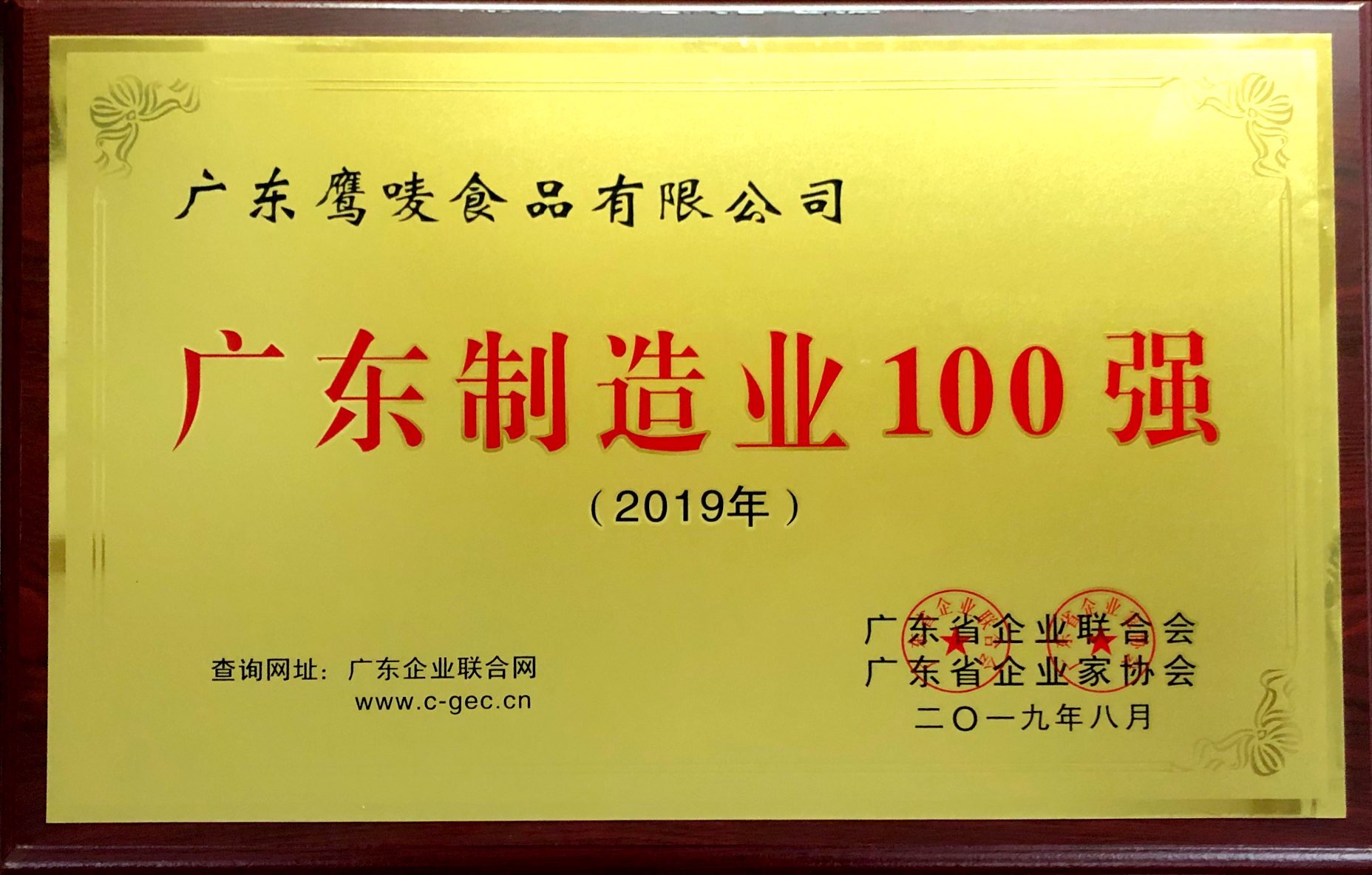 2019广东省制造业100强