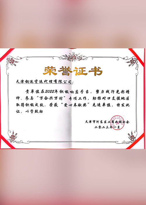 爱心奉献奖
