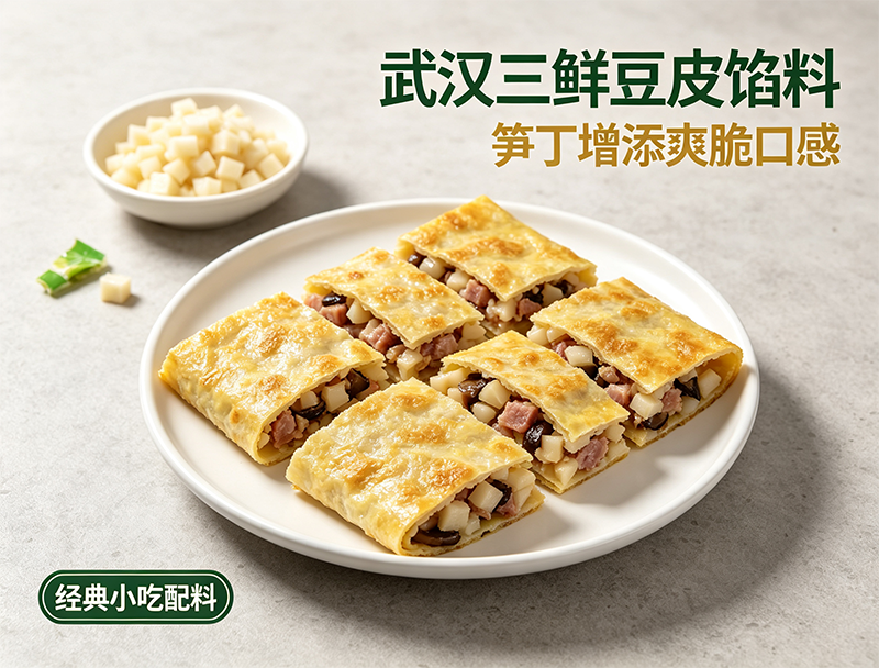 笋丁三鲜豆皮馅