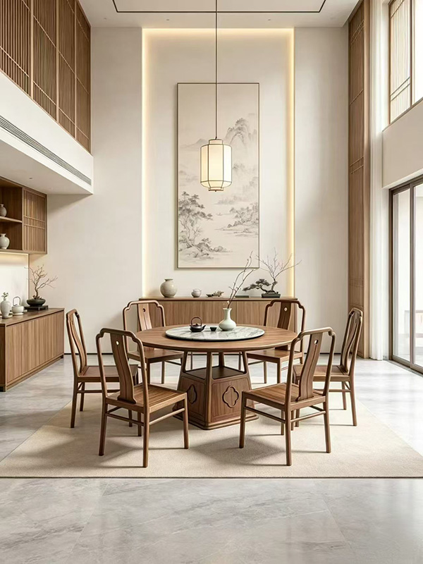 原木圆桌餐厅
